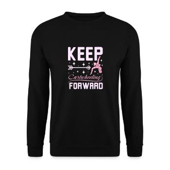 Keep catwheelig forward - Unisex Pullover - Schwarz - Vorne - Alina (178cm) & Michal (187cm)