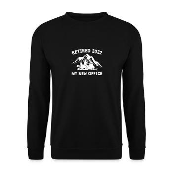 Retired 2022 - My New Office, Schneemobil - Unisex Pullover - Schwarz - Vorne - Alina (178cm) & Michal (187cm)