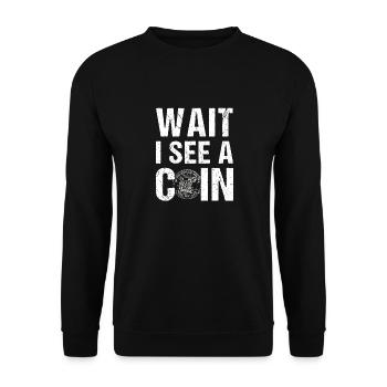 Numismatic Coin Collecting Gift - Unisex Sweatshirt - black - Front - Alina (178cm) & Michal (187cm)