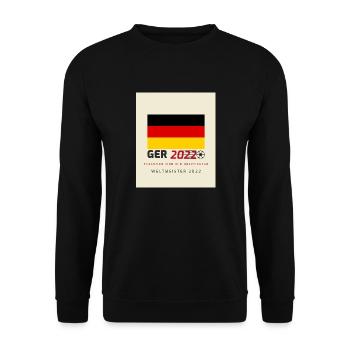 Ger 2022 Weltmeister - Unisex Pullover - Schwarz - Vorne - Alina (178cm) & Michal (187cm)