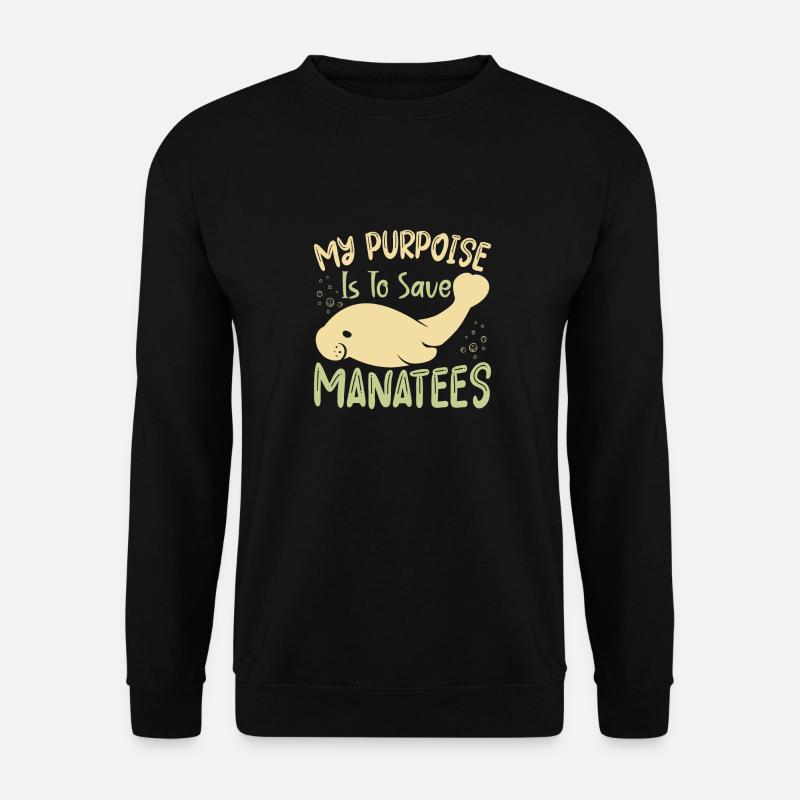 Manatee Manatee Manti Floaty Potatoes - Unisex Sweatshirt - black