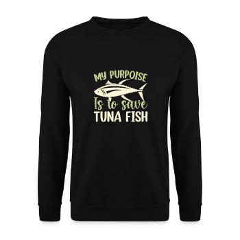 Thon Salade de thon Big Eye Longtail - Sweat-shirt Unisexe - noir - Devant - Alina (178cm) & Michal (187cm)
