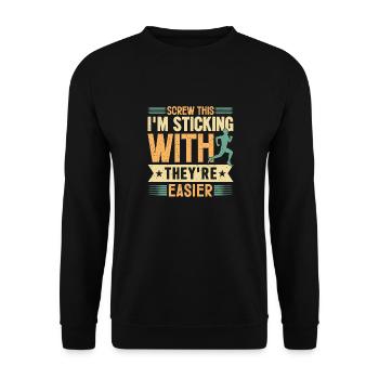 Triathlon Natation Cyclisme Course à pied - Sweat-shirt Unisexe - noir - Devant - Alina (178cm) & Michal (187cm)