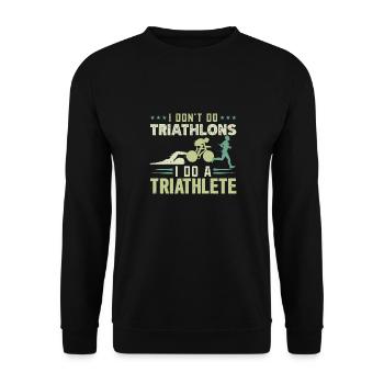 Triathlon Natation Cyclisme Course à pied - Sweat-shirt Unisexe - noir - Devant - Alina (178cm) & Michal (187cm)