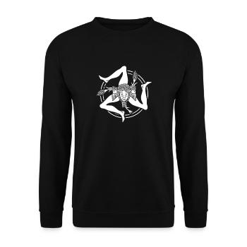 Drapeau de la Sicile Sicile Palerme Italie - Sweat-shirt Unisexe - noir - Devant - Alina (178cm) & Michal (187cm)