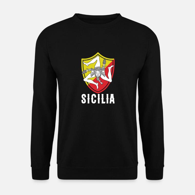 Sizilien flagge Sizilien Palermo Italien - Unisex Pullover - Schwarz