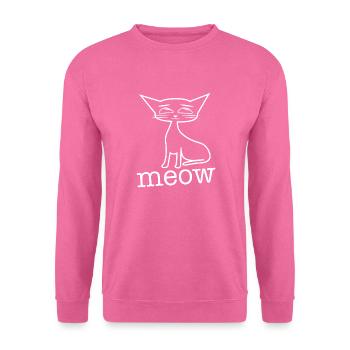 Meow - Chat adorable - Lovely cat - Sweat-shirt Unisexe - rose - Devant