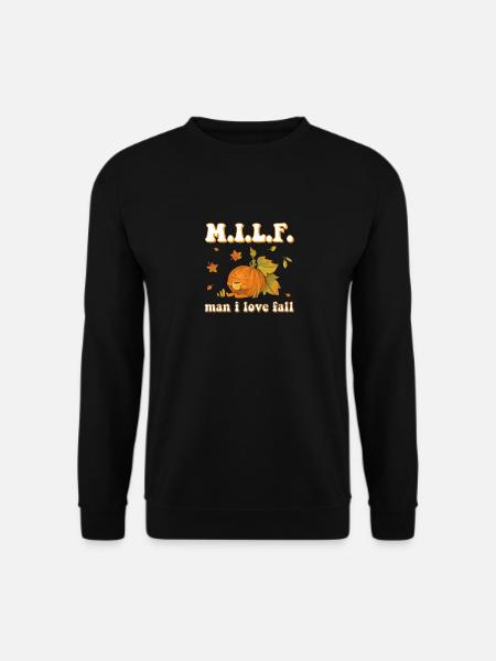 Man I Love Fall - Kürbis Herbst Saison - Unisex Pullover - Schwarz