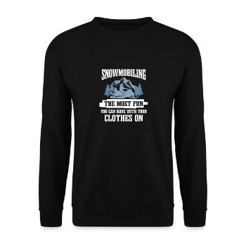 Le plus amusant que vous avez avec des vêtements en motoneige - Sweat-shirt Unisexe - noir - Devant - Alina (178cm) & Michal (187cm)