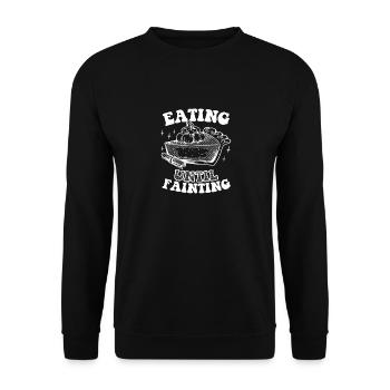 Eating Until Fainting, Merry Thanksgiving Family - Unisex Sweatshirt - black - Front - Alina (178cm) & Michal (187cm)
