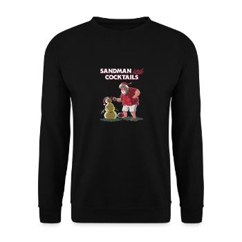 Sandman & Cocktails - Weihnachten Ferien - Unisex Pullover - Schwarz - Vorne - Alina (178cm) & Michal (187cm)