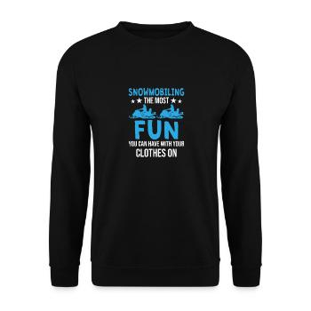 Le plus amusant que vous avez avec des vêtements en motoneige - Sweat-shirt Unisexe - noir - Devant - Alina (178cm) & Michal (187cm)