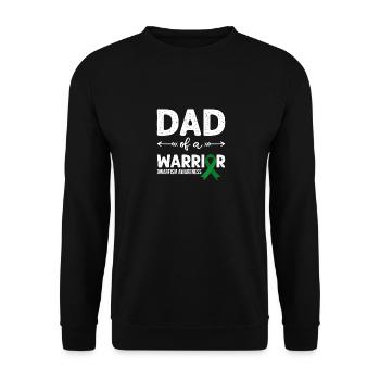 Dad Of A Warrior, Green Loop Dwarfism - Unisex Sweatshirt - black - Front - Alina (178cm) & Michal (187cm)