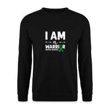 I Am A Warrior, Green Loop Dwarfism - Unisex Sweatshirt - black - Front - Alina (178cm) & Michal (187cm)