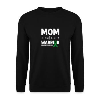 Mom Of A Warrior, Green Loop Dwarfism - Unisex Sweatshirt - black - Front - Alina (178cm) & Michal (187cm)