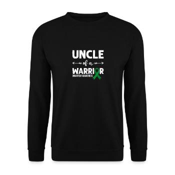 Uncle of a Warrior, Green Loop Dwarfism - Unisex Sweatshirt - black - Front - Alina (178cm) & Michal (187cm)