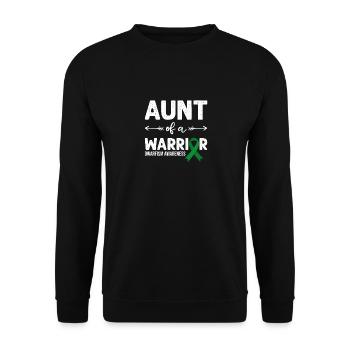 Aunt Of A Warrior, Green Loop Dwarfism - Unisex Sweatshirt - black - Front - Alina (178cm) & Michal (187cm)