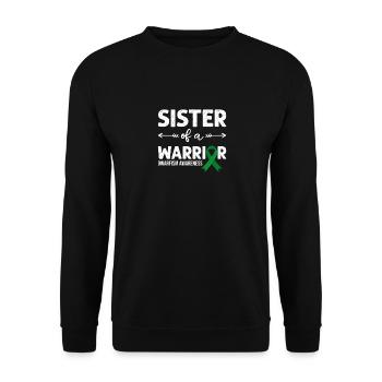 Sister of a Warrior, Green Loop Dwarfism - Unisex Sweatshirt - black - Front - Alina (178cm) & Michal (187cm)