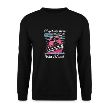 Kreuzfahrt Kreuzfahrtschiff Urlaub Meer - Unisex Pullover - Schwarz - Vorne - Alina (178cm) & Michal (187cm)