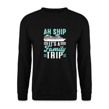 Kreuzfahrt Kreuzfahrtschiff Urlaub Meer - Unisex Pullover - Schwarz - Vorne - Alina (178cm) & Michal (187cm)
