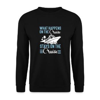 Kreuzfahrt Kreuzfahrtschiff Urlaub Meer - Unisex Pullover - Schwarz - Vorne - Alina (178cm) & Michal (187cm)