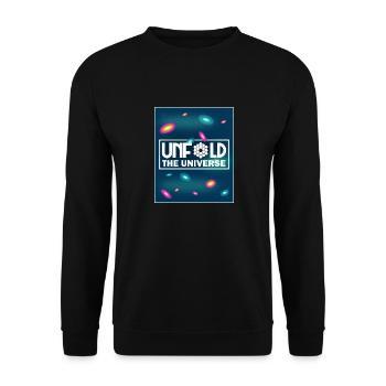 ENTFALTE DAS UNIVERSUM - Unisex Pullover - Schwarz - Vorne - Alina (178cm) & Michal (187cm)