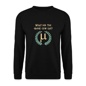 Antike Griechische Mythologie und Griechische - Unisex Pullover - Schwarz - Vorne - Alina (178cm) & Michal (187cm)