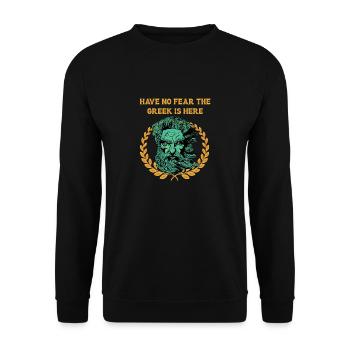 Antike Griechische Mythologie Geschichte und - Unisex Pullover - Schwarz - Vorne - Alina (178cm) & Michal (187cm)