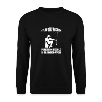 Golfer Golf Golf Club Dicton Balle de Golf - Sweat-shirt Unisexe - noir - Devant - Alina (178cm) & Michal (187cm)