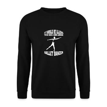 Ballet Gift Dance Dancer Ballerina Dance Class - Unisex Sweatshirt - black - Front - Alina (178cm) & Michal (187cm)