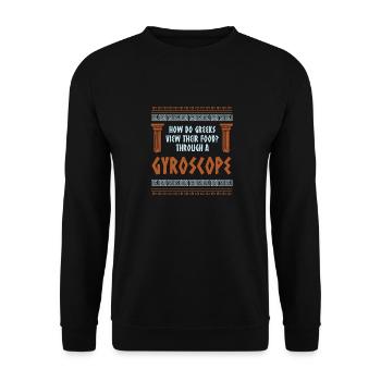 Antike Griechische Mythologie und Griechisches - Unisex Pullover - Schwarz - Vorne - Alina (178cm) & Michal (187cm)