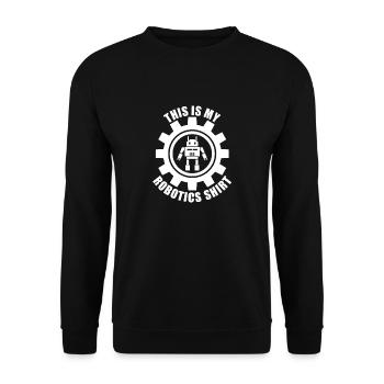 Ironic Quote Ingénieur mécanicien en robotique - Sweat-shirt Unisexe - noir - Devant - Alina (178cm) & Michal (187cm)