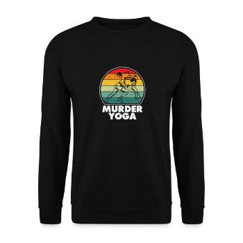 Mord Yoga Ringer Lustig Wrestling Training Trainer - Unisex Pullover - Schwarz - Vorne - Alina (178cm) & Michal (187cm)