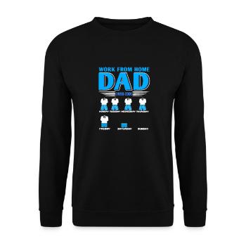 Travail à domicile Papa Drôle Code Vestimentaire T-Shirt - Sweat-shirt Unisexe - noir - Devant - Alina (178cm) & Michal (187cm)