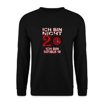 Dart Dartscheibe Dartspieler Bullseye Wurf Design - Unisex Pullover - Schwarz - Vorne - Alina (178cm) & Michal (187cm)