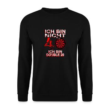 Dart Dartscheibe Dartspieler Bullseye Wurf Design - Unisex Pullover - Schwarz - Vorne - Alina (178cm) & Michal (187cm)