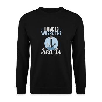 Kreuzfahrt Kreuzfahrtschiff Urlaub Meer - Unisex Pullover - Schwarz - Vorne - Alina (178cm) & Michal (187cm)