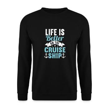 Croisière Croisière Vacances Mer - Sweat-shirt Unisexe - noir - Devant - Alina (178cm) & Michal (187cm)