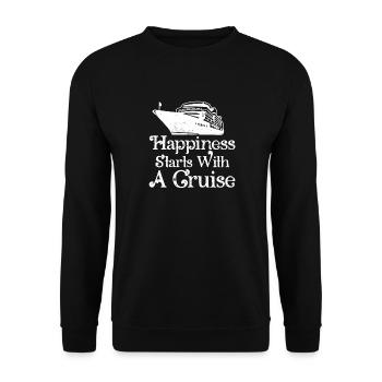 Kreuzfahrt Kreuzfahrtschiff Urlaub Meer - Unisex Pullover - Schwarz - Vorne - Alina (178cm) & Michal (187cm)