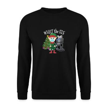 Elfe avec masque Gaz cher Ce que l’Elfe - Sweat-shirt Unisexe - noir - Devant - Alina (178cm) & Michal (187cm)