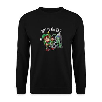 Humour de Noël - Hommes Femmes Drôle Noël 2022 - Sweat-shirt Unisexe - noir - Devant - Alina (178cm) & Michal (187cm)