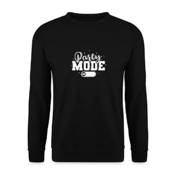 Party Mode On Party Dance Music Friends - Unisex Sweatshirt - black - Front - Alina (178cm) & Michal (187cm)