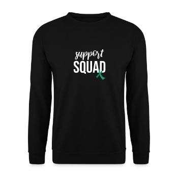 Escouade de soutien, Emerald Loop Cancer du foie - Sweat-shirt Unisexe - noir - Devant - Alina (178cm) & Michal (187cm)