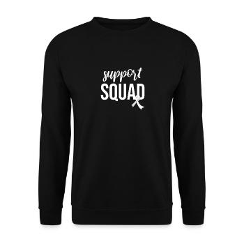 Escouade de soutien, White Loop Lung Cancer - Sweat-shirt Unisexe - noir - Devant - Alina (178cm) & Michal (187cm)