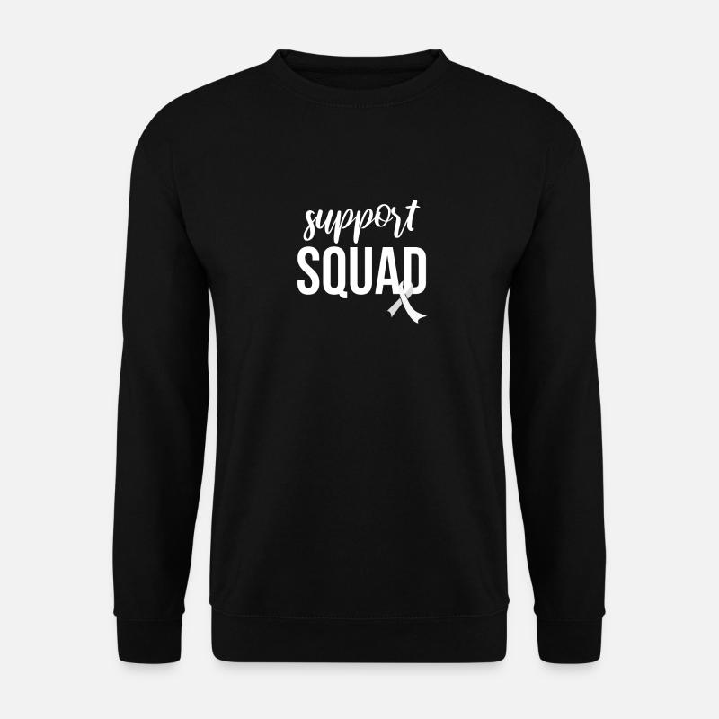Support Squad, Weiße Schleife Lungenkrebs - Unisex Pullover - Schwarz