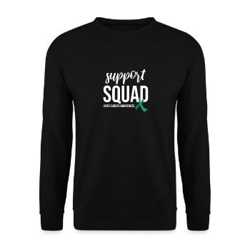 Escouade de soutien, Emerald Loop Cancer du foie - Sweat-shirt Unisexe - noir - Devant - Alina (178cm) & Michal (187cm)