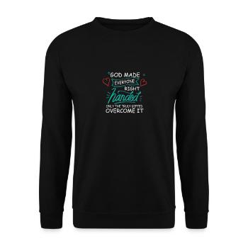 Seuls les vrais surdoués le surmontent, gauchers - Sweat-shirt Unisexe - noir - Devant - Alina (178cm) & Michal (187cm)