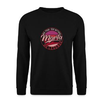 Die frau der Mythos die Legende Marta Geschenk - Unisex Pullover - Schwarz - Vorne - Alina (178cm) & Michal (187cm)