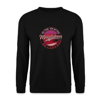 Die frau der Mythos die Legende Magdalena Geschenk - Unisex Pullover - Schwarz - Vorne - Alina (178cm) & Michal (187cm)
