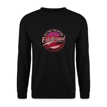 Die frau der Mythos die Legende Edeltraud Geschenk - Unisex Pullover - Schwarz - Vorne - Alina (178cm) & Michal (187cm)